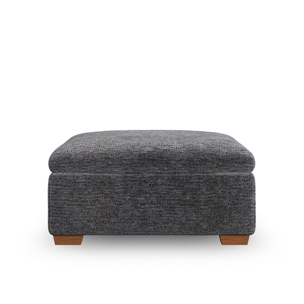 Emerson Storage Footstool in Luxe Charcoal Fabric 3