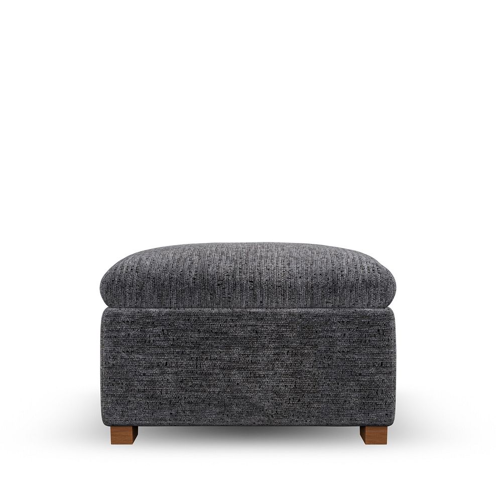 Emerson Storage Footstool in Luxe Charcoal Fabric 5