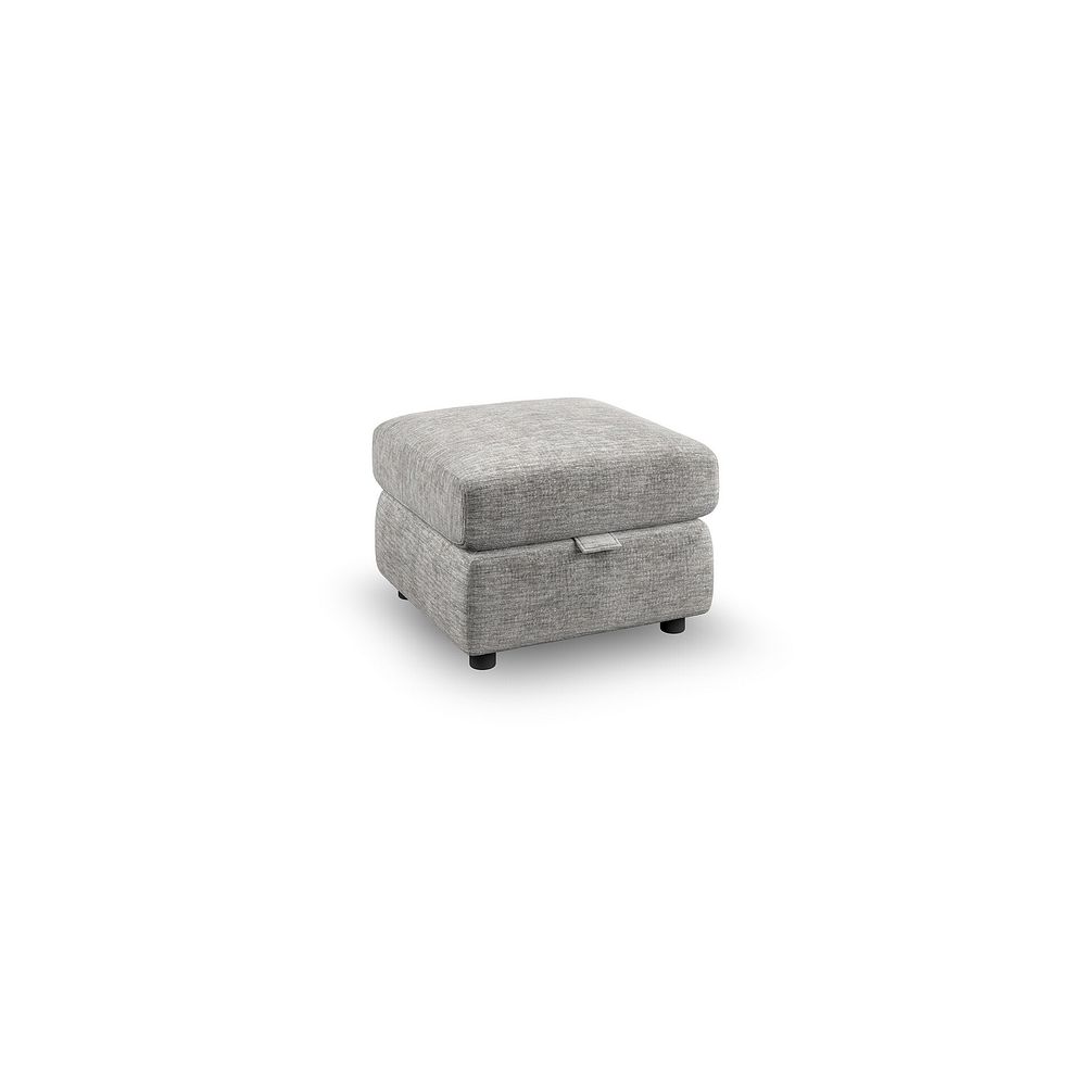 Emerson Storage Footstool in Luxe Grey Fabric 1
