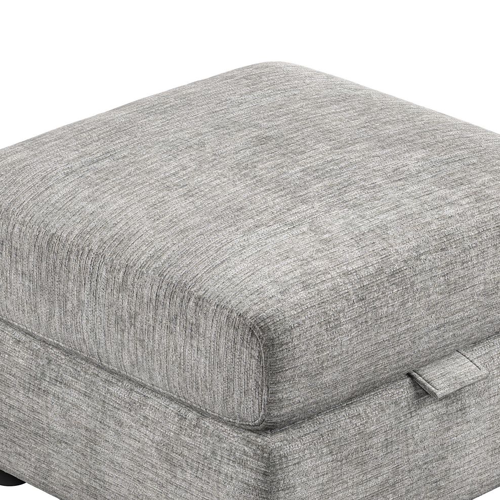 Emerson Storage Footstool in Luxe Grey Fabric 7