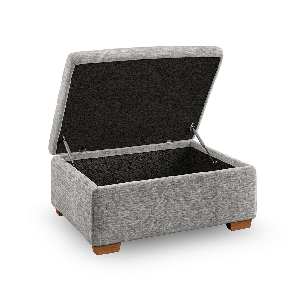 Emerson Storage Footstool in Luxe Grey Fabric 2