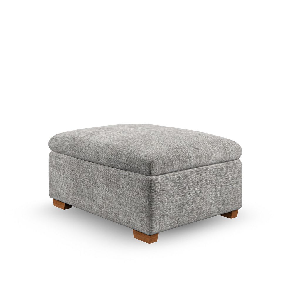 Emerson Storage Footstool in Luxe Grey Fabric 4