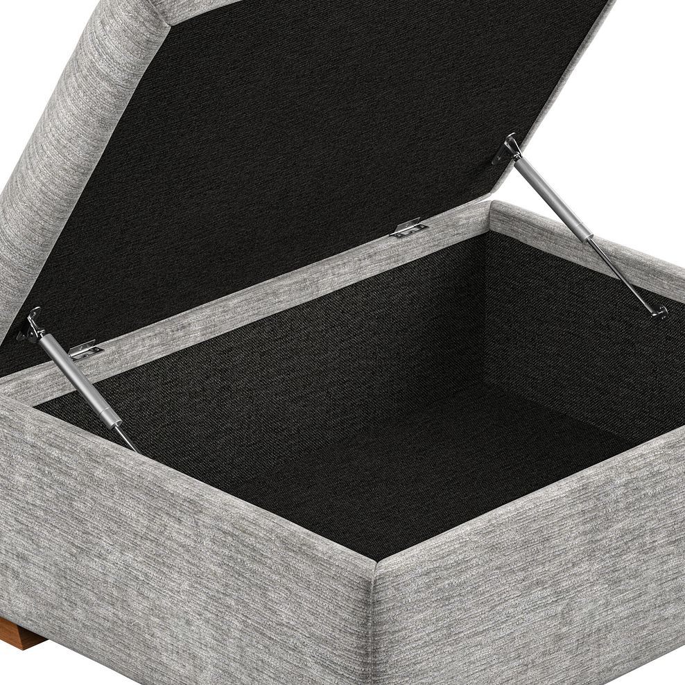 Emerson Storage Footstool in Luxe Grey Fabric 7