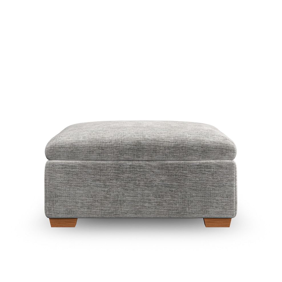 Emerson Storage Footstool in Luxe Grey Fabric 3