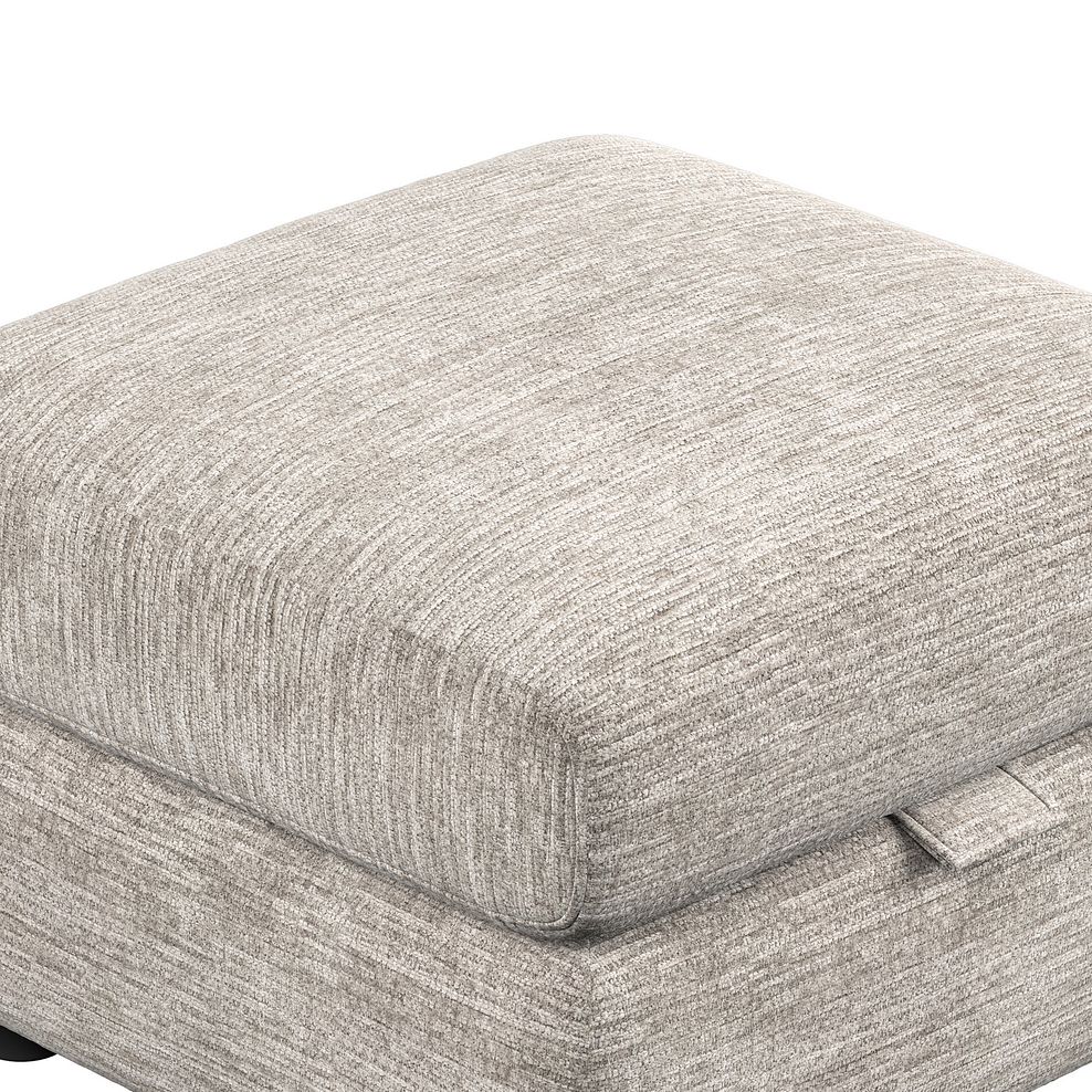 Emerson Storage Footstool in Luxe Natural Fabric 7