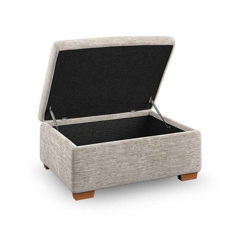 Emerson Storage Footstool in Luxe Natural Fabric 2