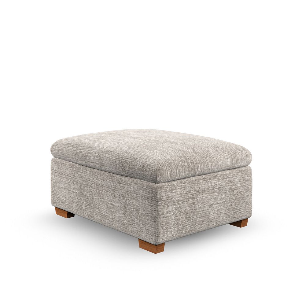 Emerson Storage Footstool in Luxe Natural Fabric 3