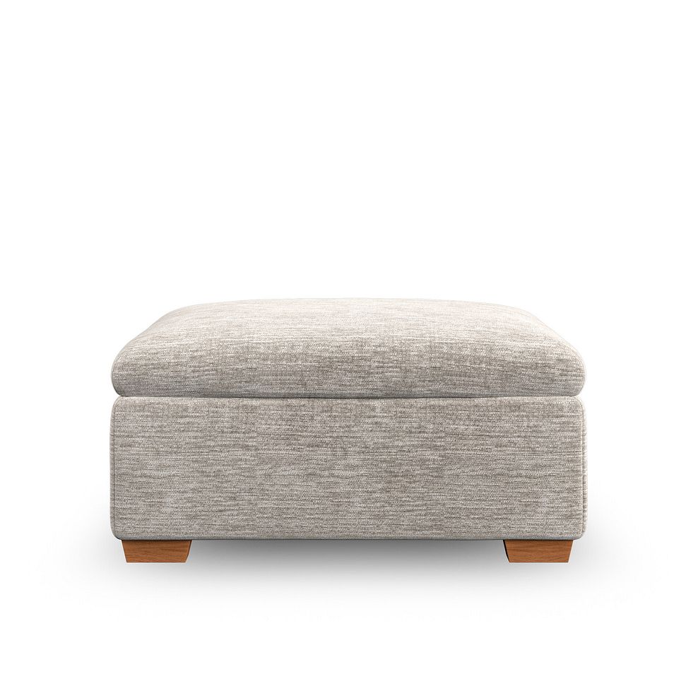 Emerson Storage Footstool in Luxe Natural Fabric 4