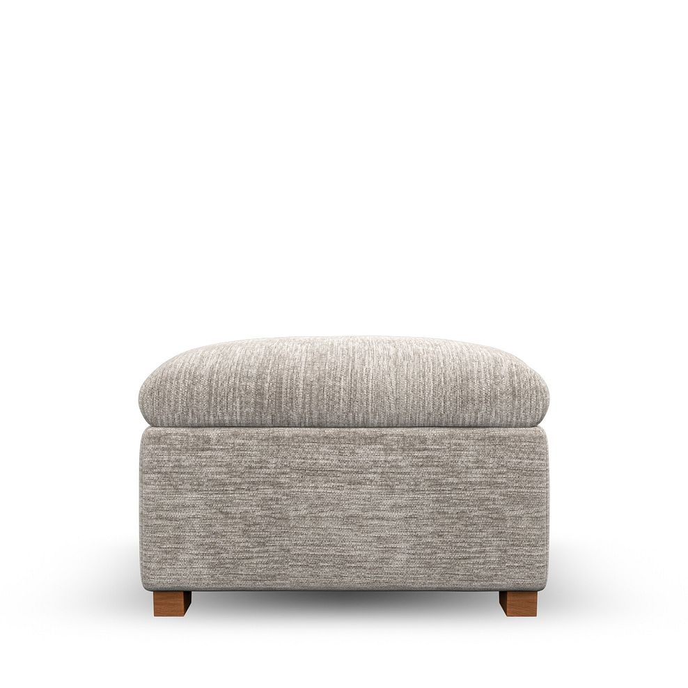 Emerson Storage Footstool in Luxe Natural Fabric 5