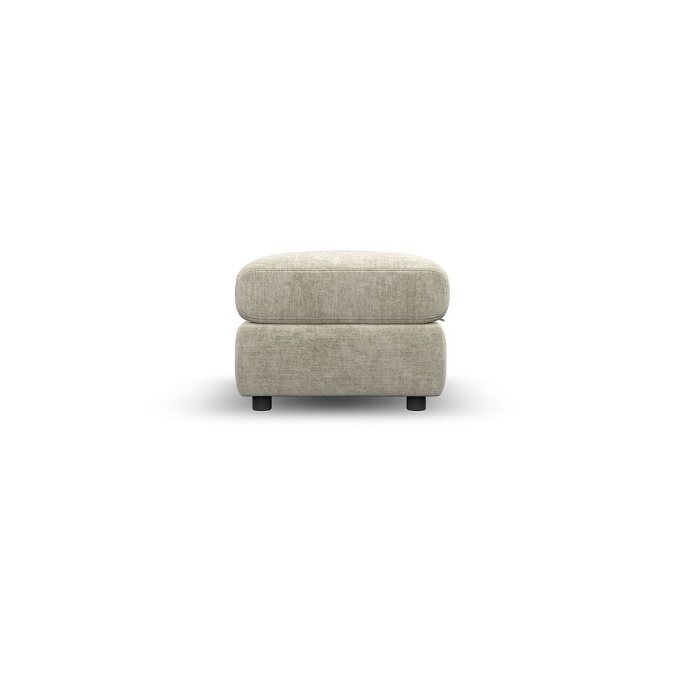Emerson Storage Footstool in Plush Beige Fabric 5