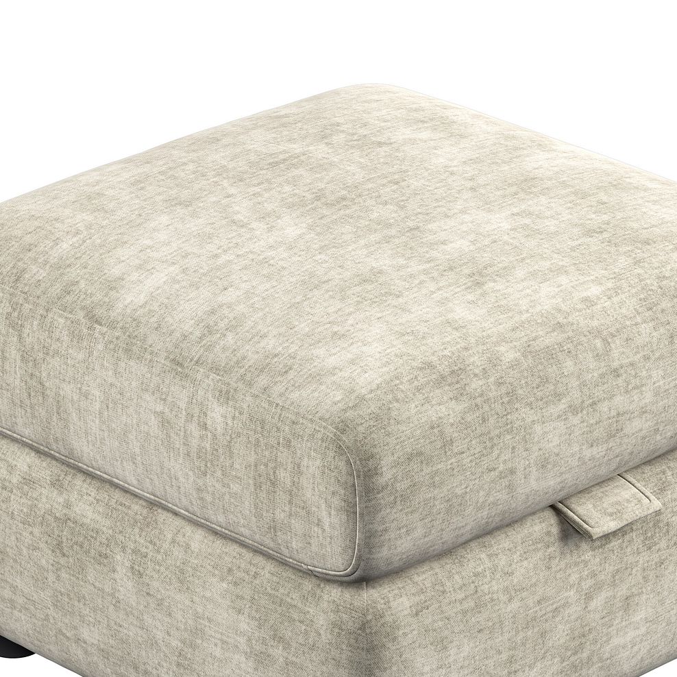 Emerson Storage Footstool in Plush Beige Fabric 7