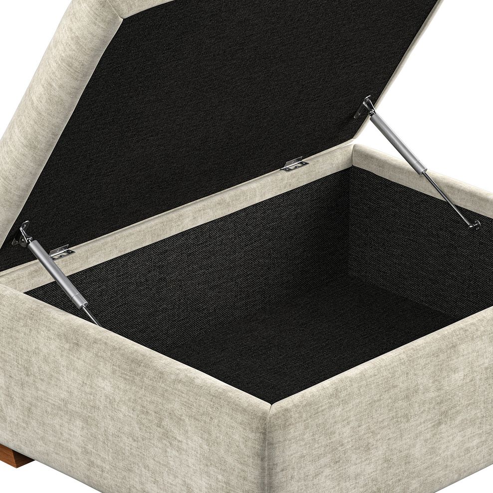 Emerson Storage Footstool in Plush Beige Fabric 7