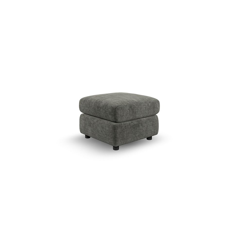 Emerson Storage Footstool in Plush Charcoal Fabric 4