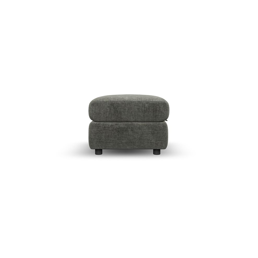 Emerson Storage Footstool in Plush Charcoal Fabric 5