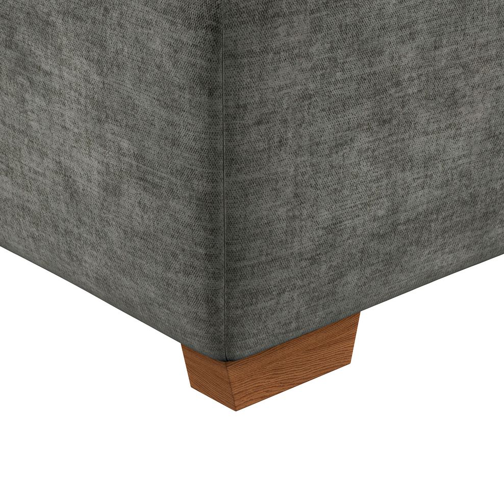 Emerson Storage Footstool in Plush Charcoal Fabric 8