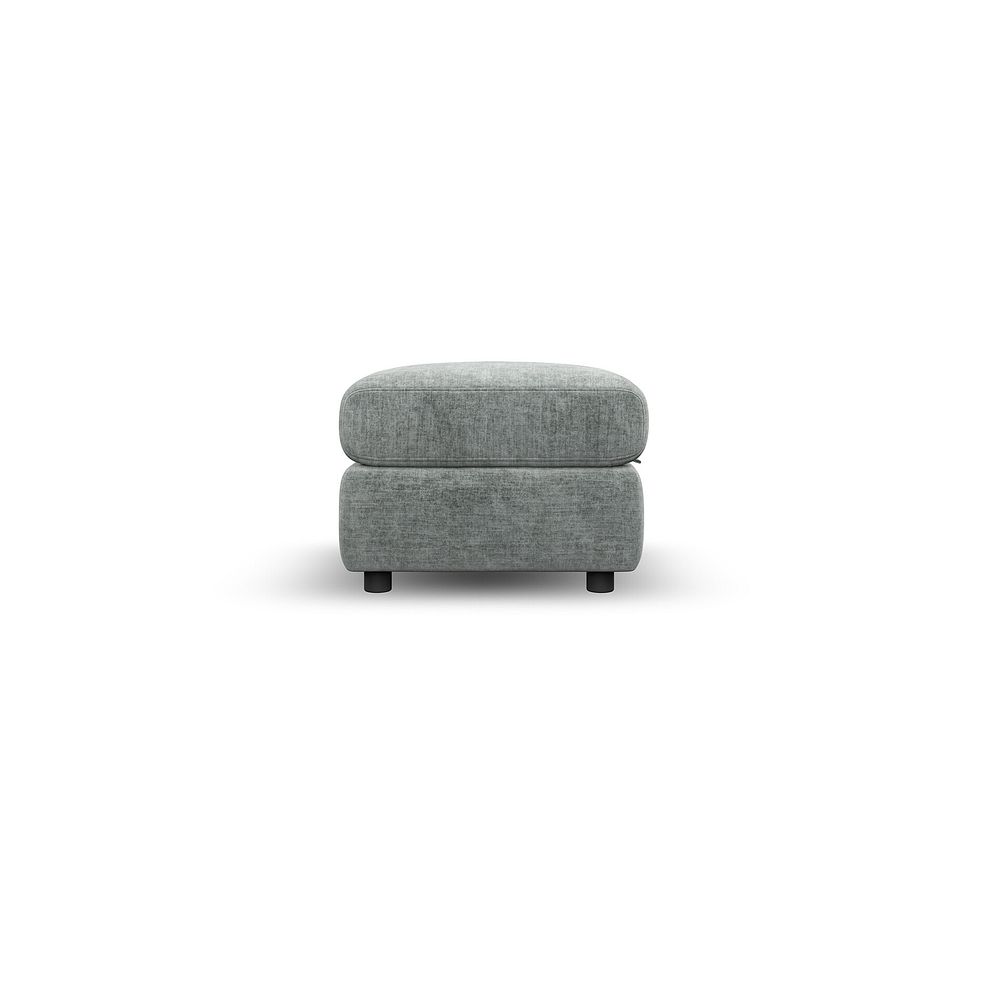 Emerson Storage Footstool in Plush Silver Fabric 5