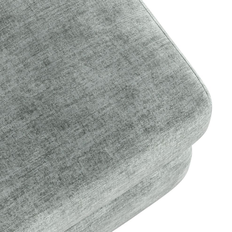 Emerson Storage Footstool in Plush Silver Fabric 6