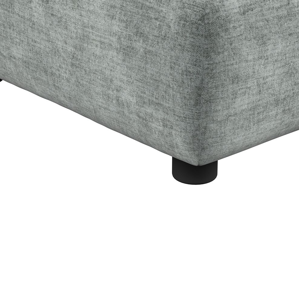 Emerson Storage Footstool in Plush Silver Fabric 8