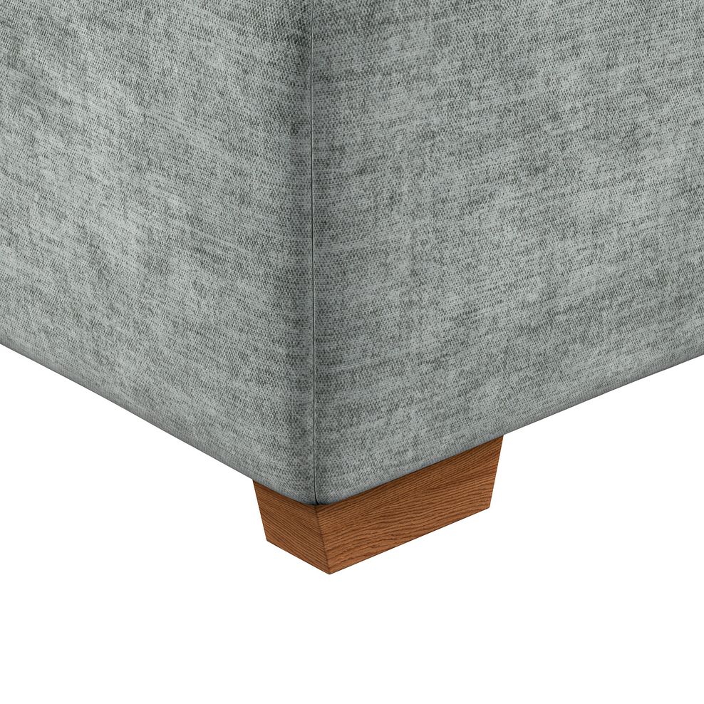 Emerson Storage Footstool in Plush Silver Fabric 8