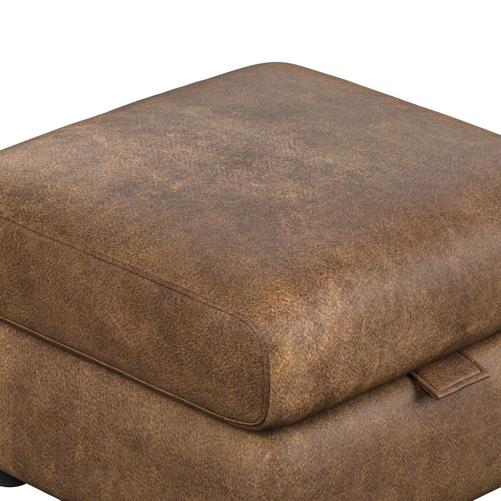 Emerson Storage Footstool in Ranch Brown Fabric 7