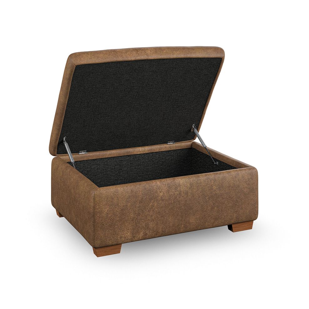 Emerson Storage Footstool in Ranch Brown Fabric 2