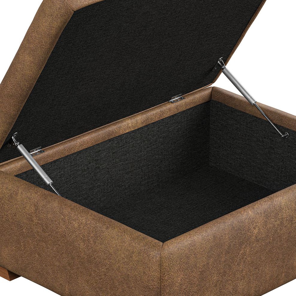 Emerson Storage Footstool in Ranch Brown Fabric 7