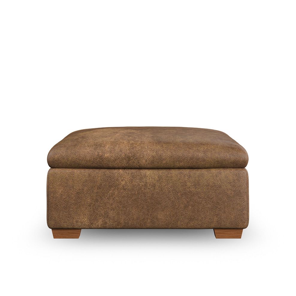 Emerson Storage Footstool in Ranch Brown Fabric 3