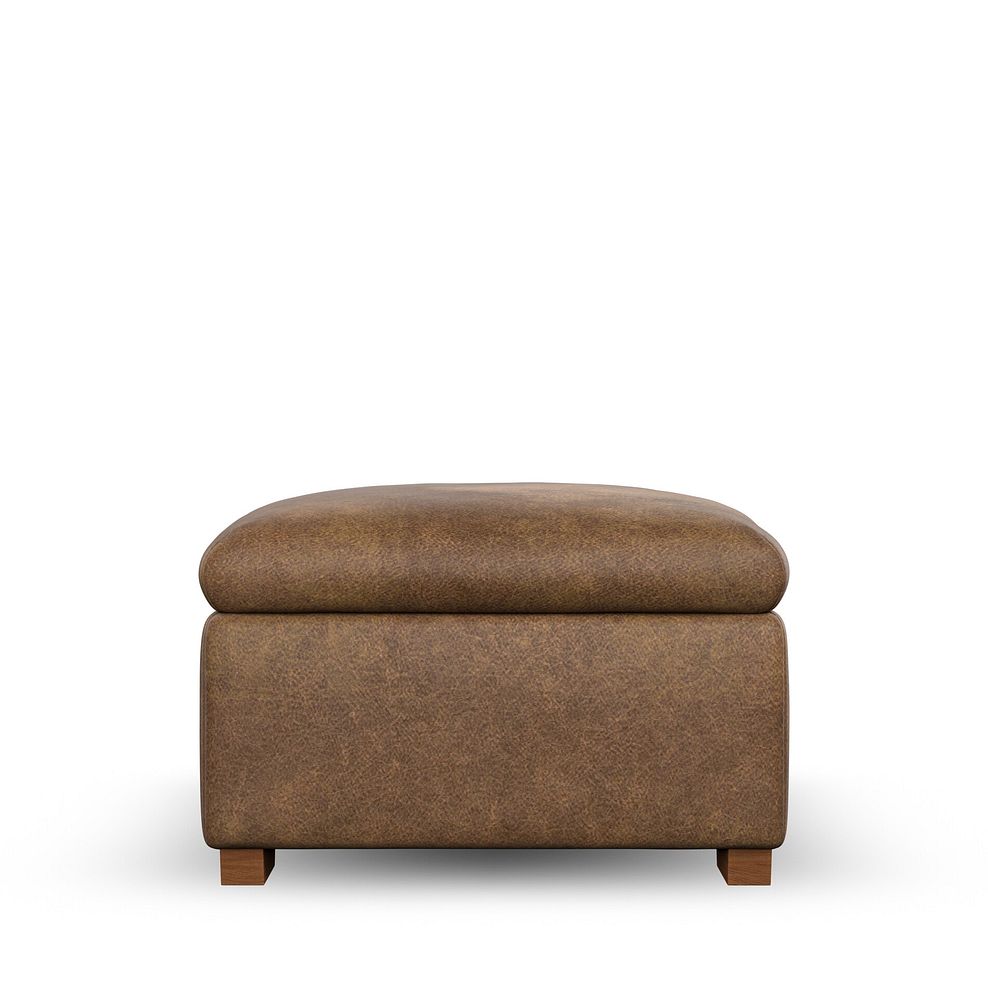 Emerson Storage Footstool in Ranch Brown Fabric 5