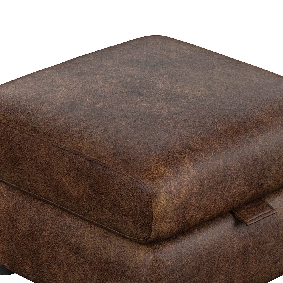 Emerson Storage Footstool in Ranch Dark Brown Fabric 7