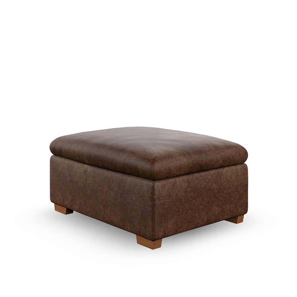 Emerson Storage Footstool in Ranch Dark Brown Fabric 4