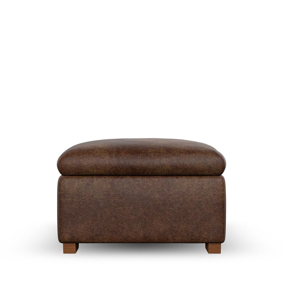 Emerson Storage Footstool in Ranch Dark Brown Fabric 5