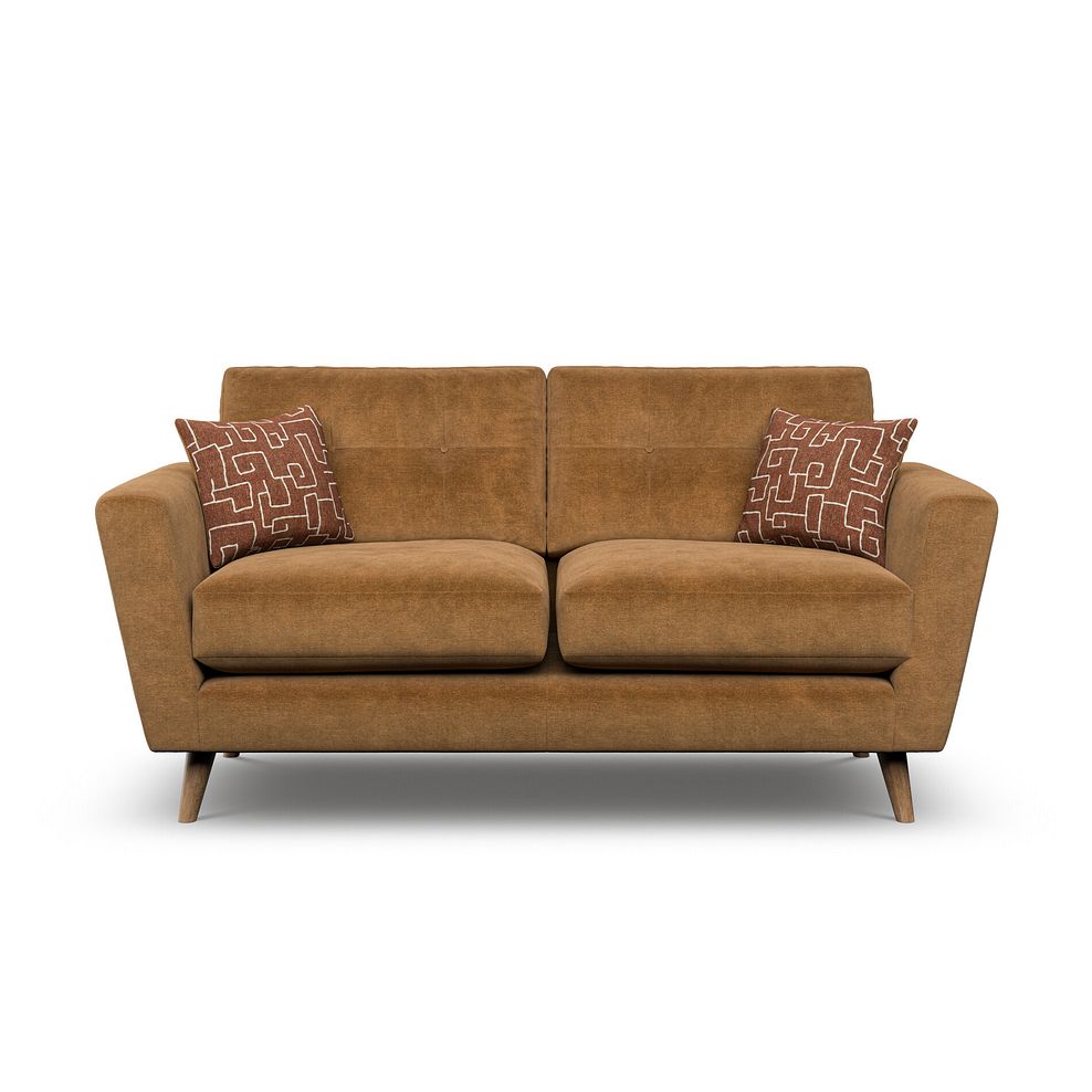 Emery 2 Seater Sofa in Freya Ochre Fabric 2
