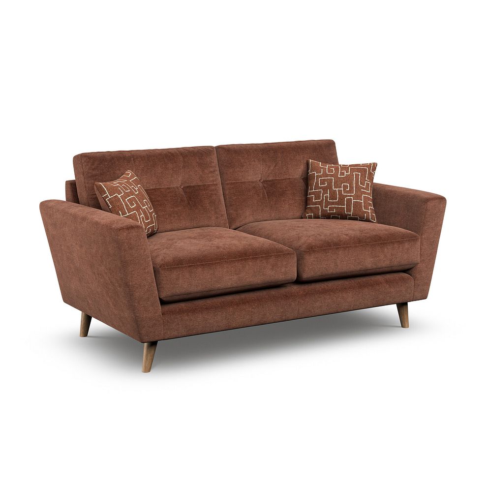 Emery 2 Seater Sofa in Freya Rust Fabric 1