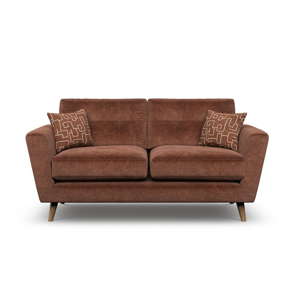 Emery 2 Seater Sofa in Freya Rust Fabric 2