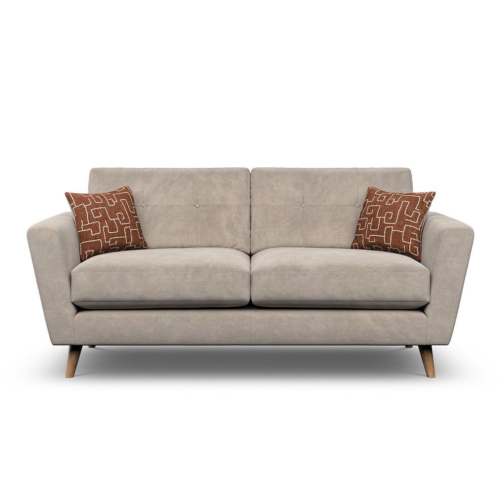 Emery 3 Seater Sofa in  Freya Oatmeal Fabric 2