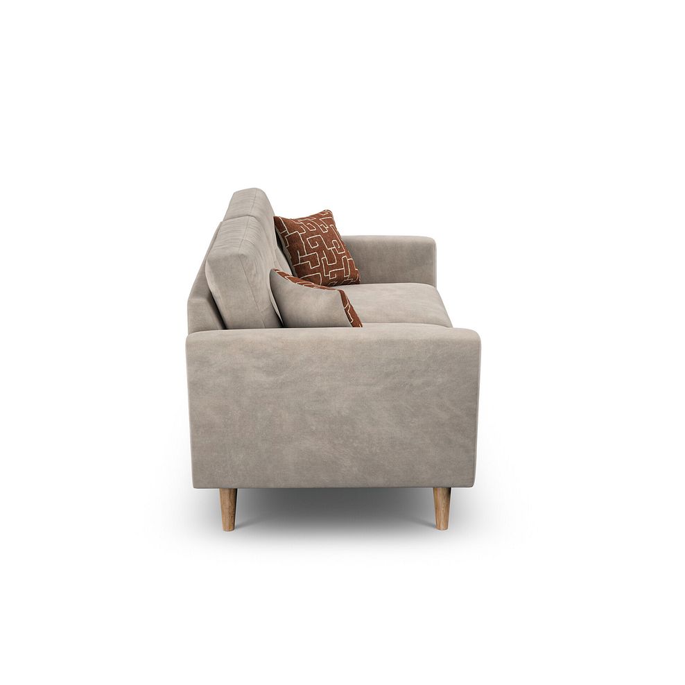 Emery 3 Seater Sofa in  Freya Oatmeal Fabric 3