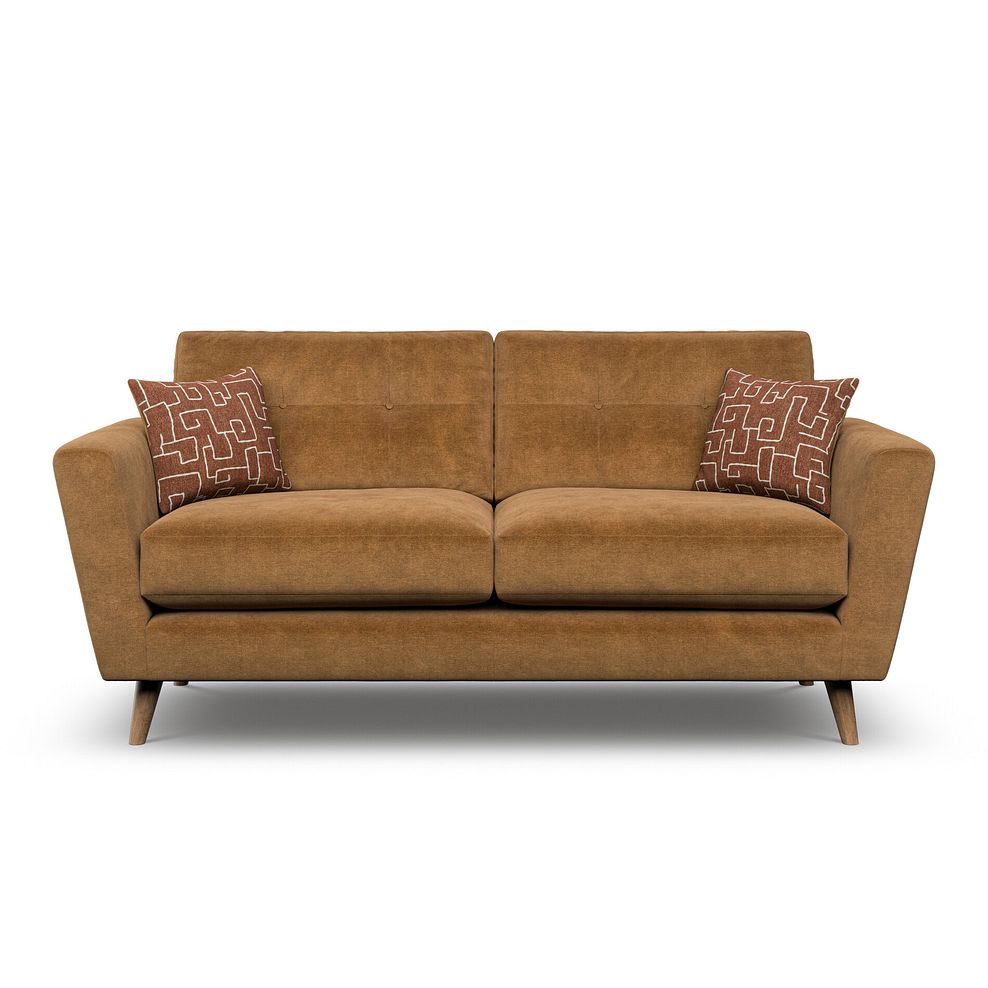Emery 3 Seater Sofa in Freya Ochre Fabric 2