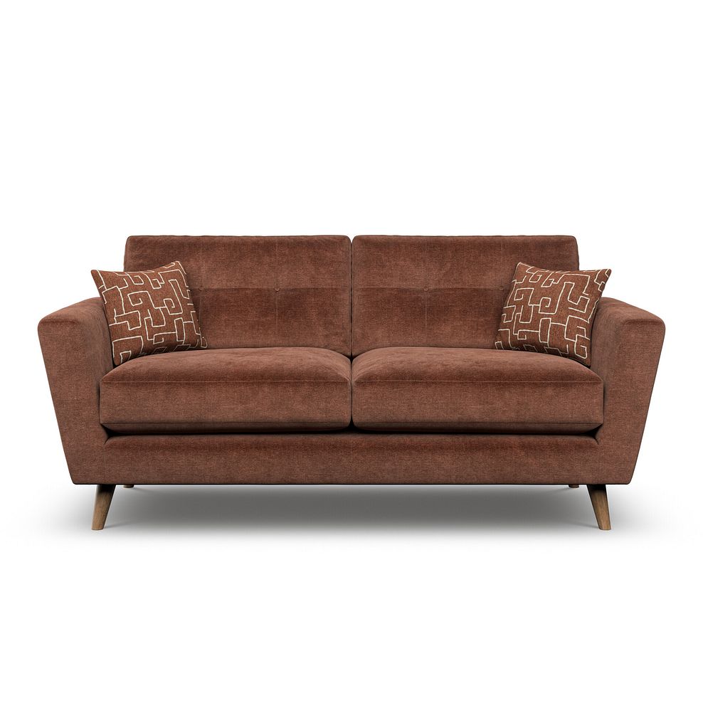 Emery 3 Seater Sofa in Freya Rust Fabric 2
