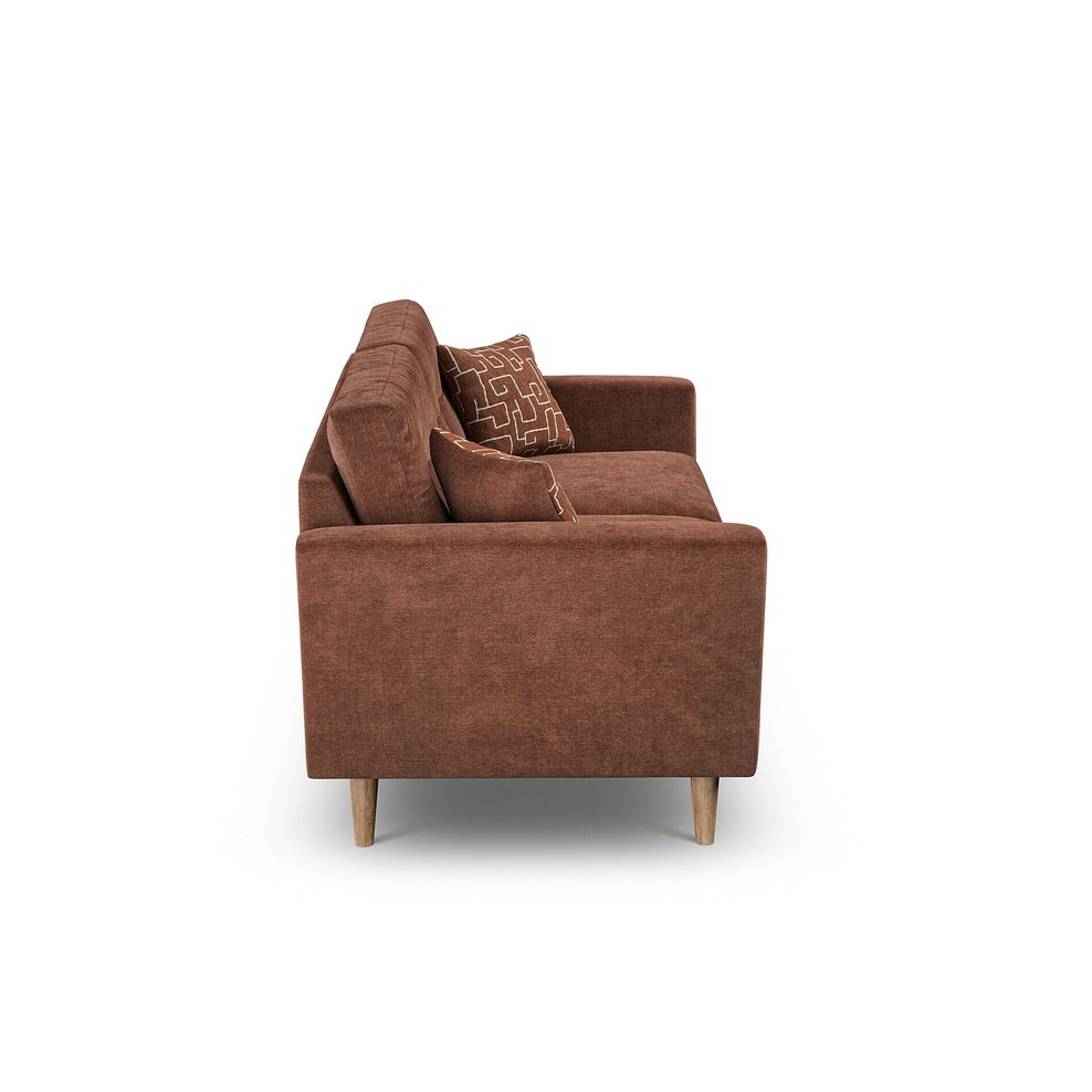 Emery 3 Seater Sofa in Freya Rust Fabric 3