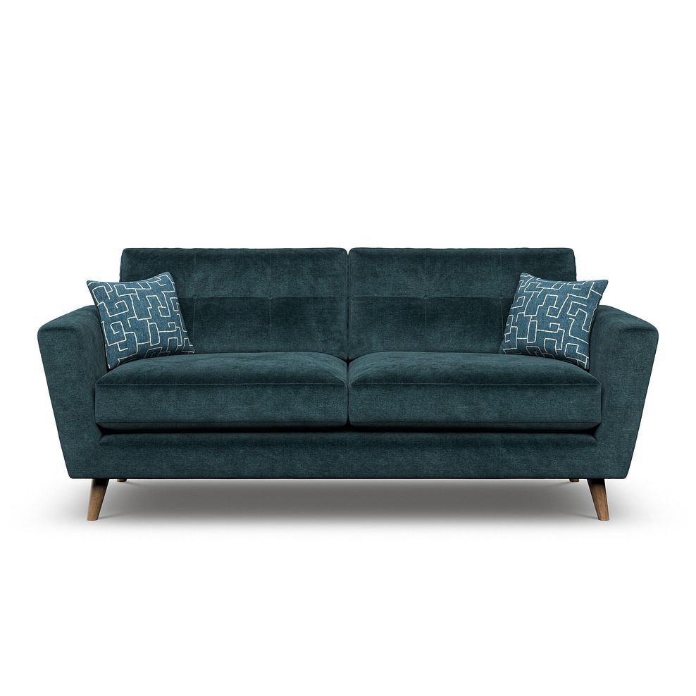 Emery 4 Seater Sofa in Freya Deep Water Fabric 2