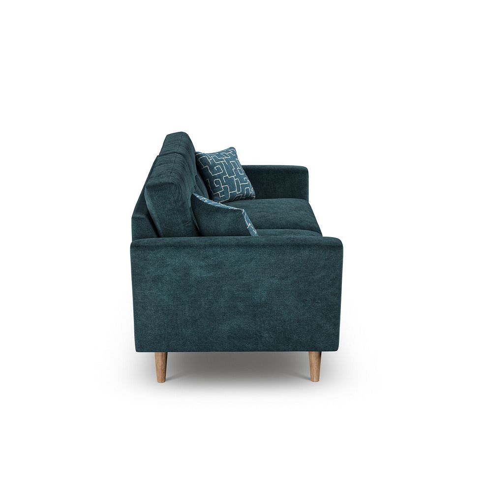 Emery 4 Seater Sofa in Freya Deep Water Fabric 3