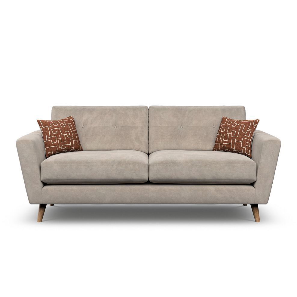 Emery 4 Seater Sofa in Freya Oatmeal Fabric 2