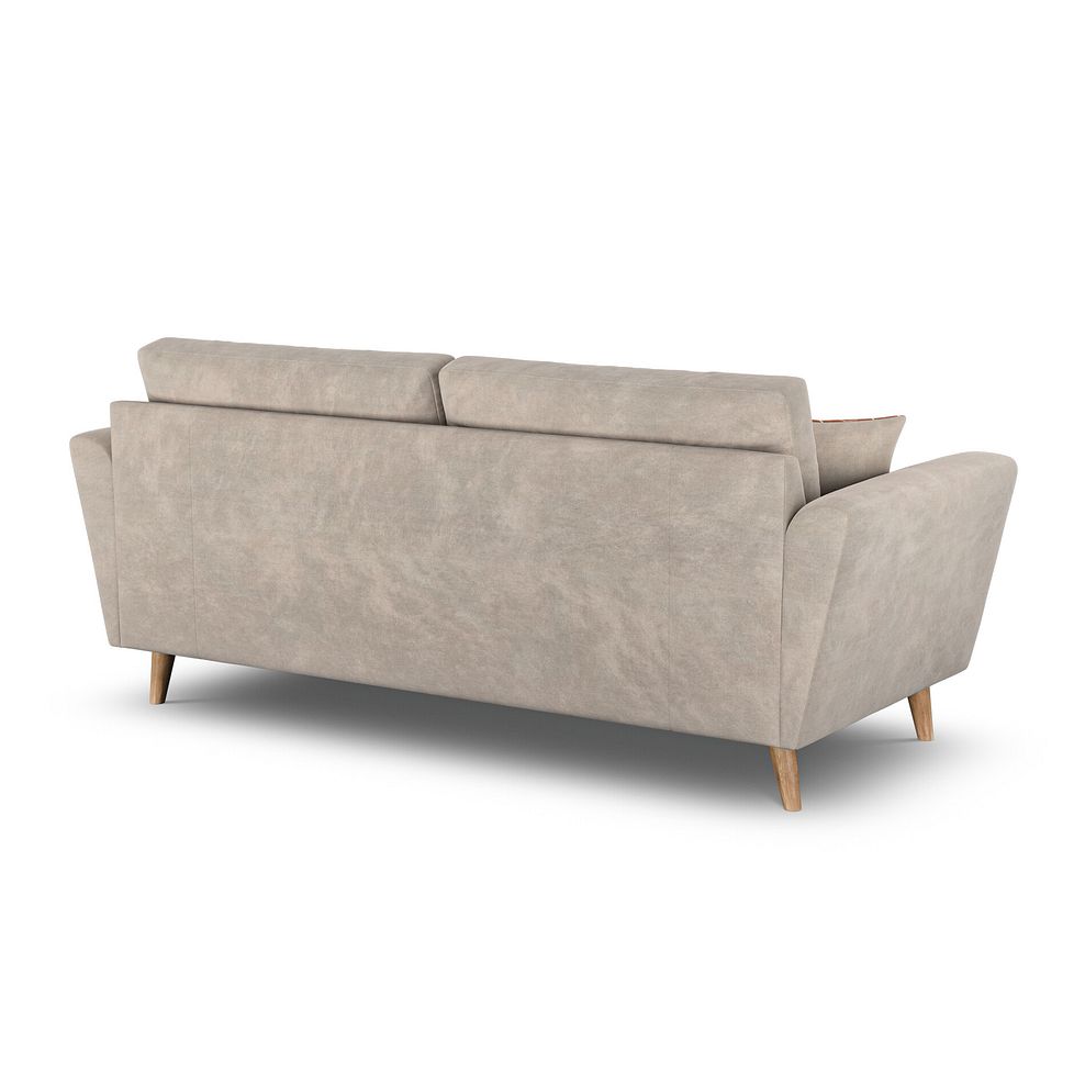 Emery 4 Seater Sofa in Freya Oatmeal Fabric 4