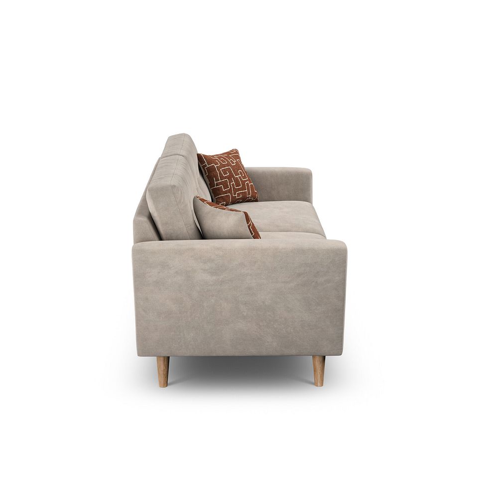 Emery 4 Seater Sofa in Freya Oatmeal Fabric 3