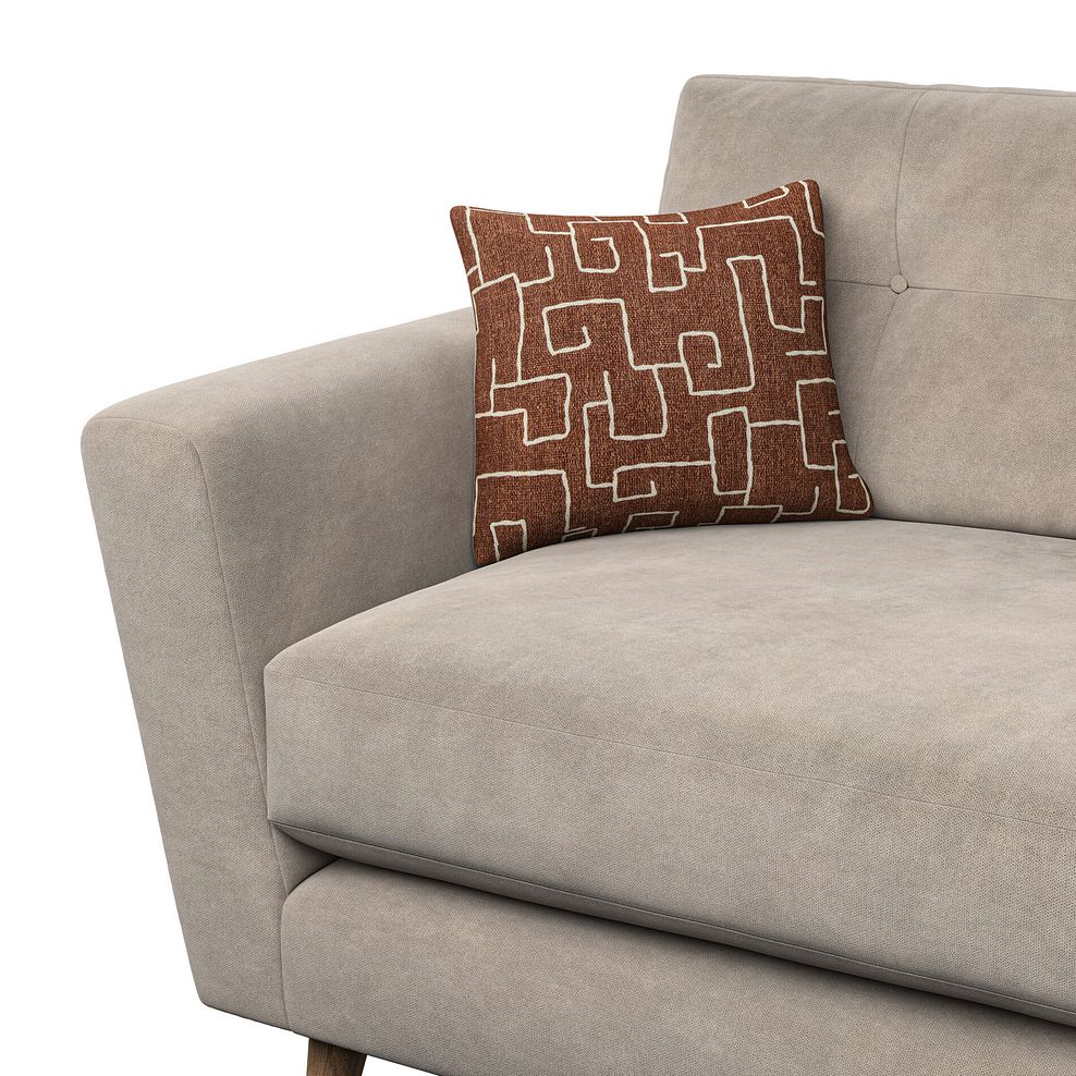 Emery 4 Seater Sofa in Freya Oatmeal Fabric 7