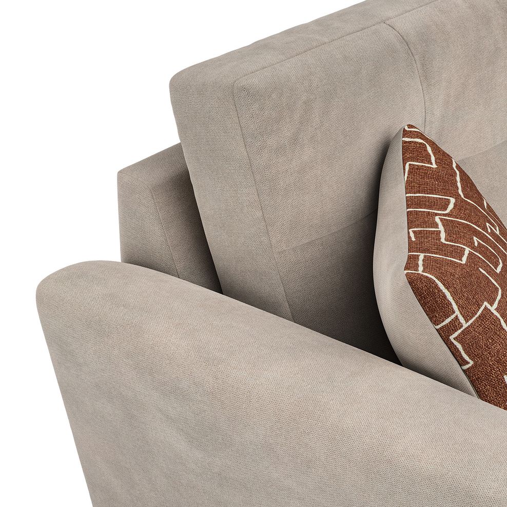 Emery 4 Seater Sofa in Freya Oatmeal Fabric 8