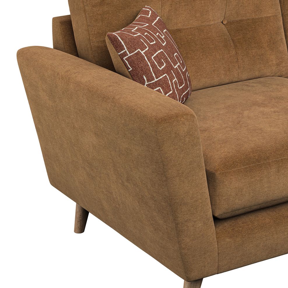 Emery 4 Seater Sofa in Freya Ochre Fabric 6