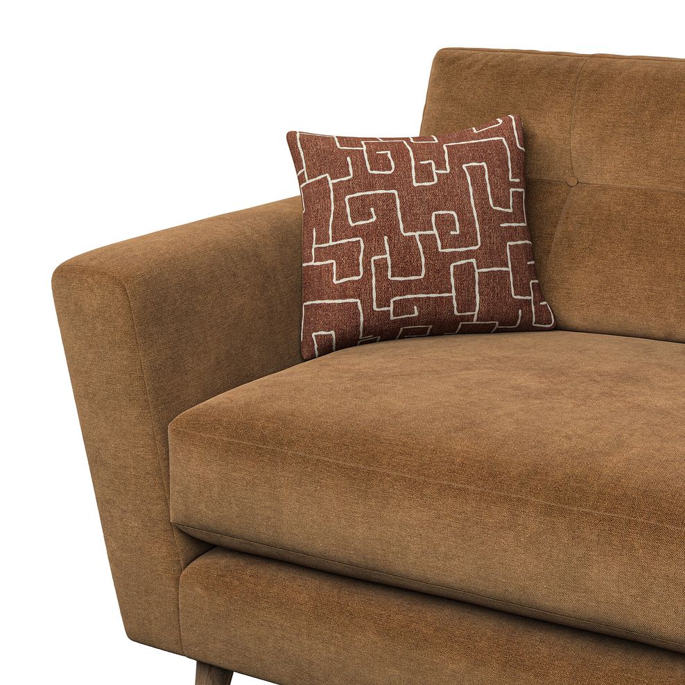 Emery 4 Seater Sofa in Freya Ochre Fabric 7