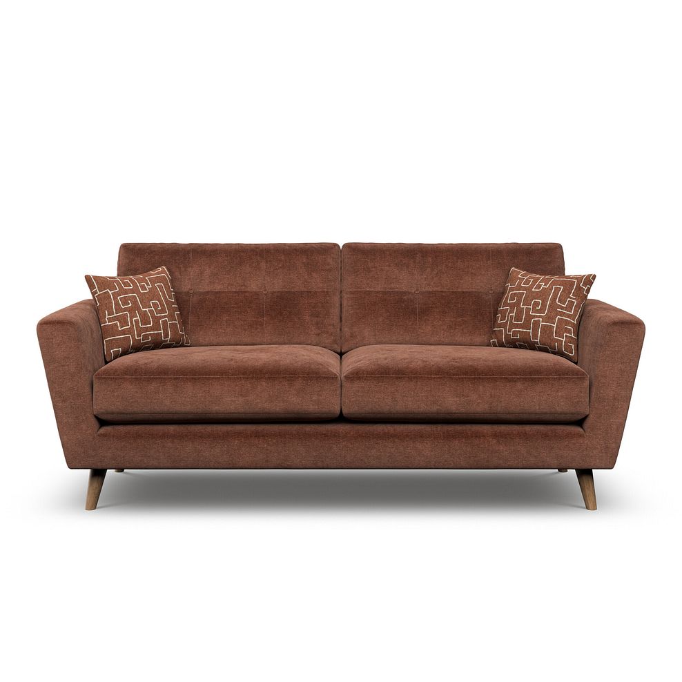 Emery 4 Seater Sofa in Freya Rust Fabric 2