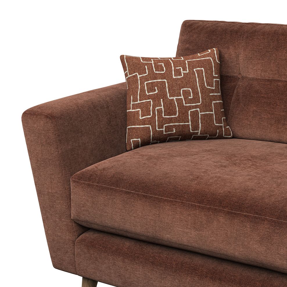 Emery 4 Seater Sofa in Freya Rust Fabric 7
